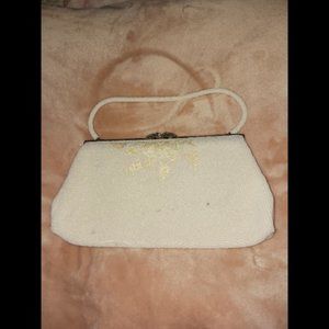 Vintage retro beaded purse clutch bag